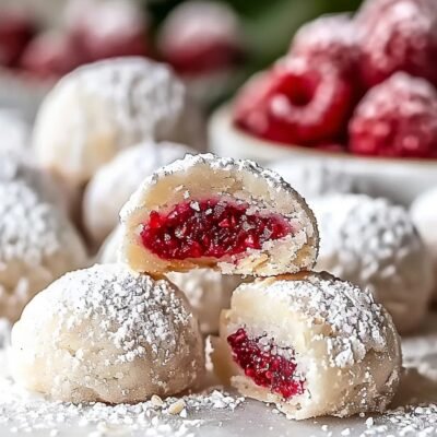 Raspberry Almond Snowball Cookies Recipe PDF